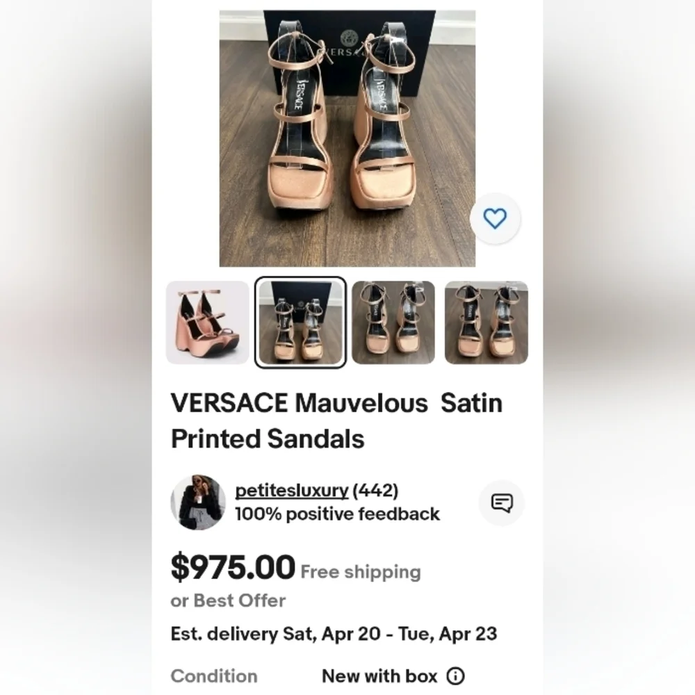 Versace satin Platform wedges